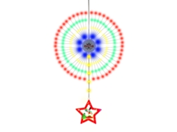 Luzes de Natal 2026 em formato de fogos de artifício, à prova d'água IP65 com 8 modos de iluminação, luzes decorativas para pendurar.