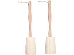 Conjunto De 2 Escovas Esfoliantes Com Cabo, Esfoliante Para As Costas E O Corpo, Prático E Confortável Para O Banho