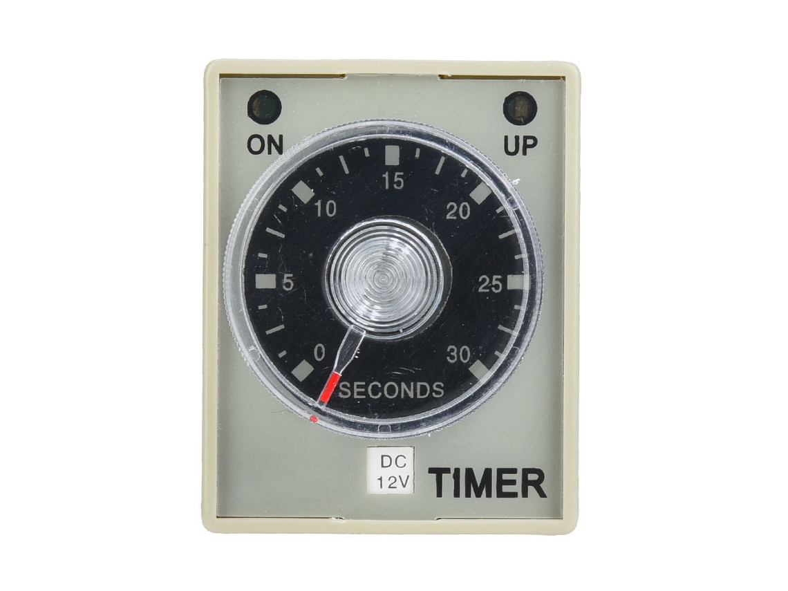 Relé de Tempo 30s YURU com 8 pinos para automação industrial Dc12v