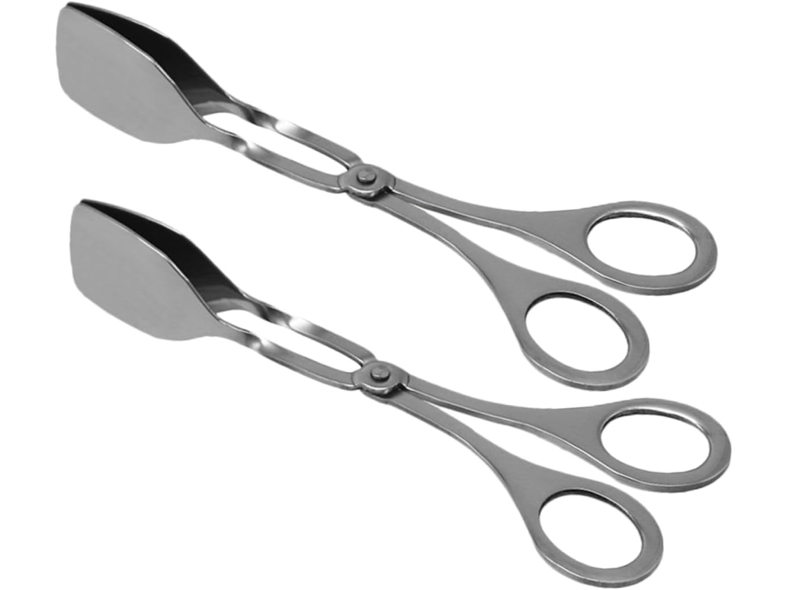 Pinças De Cozinha Toyandona Metal, 2 Peças, Para Servir Espaguete E Carne, Ideais Para Buffets E Recepções