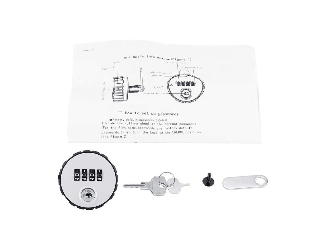 Fechadura Digital De Combinação Em Liga Zinco Para Cofre, Com Senha E