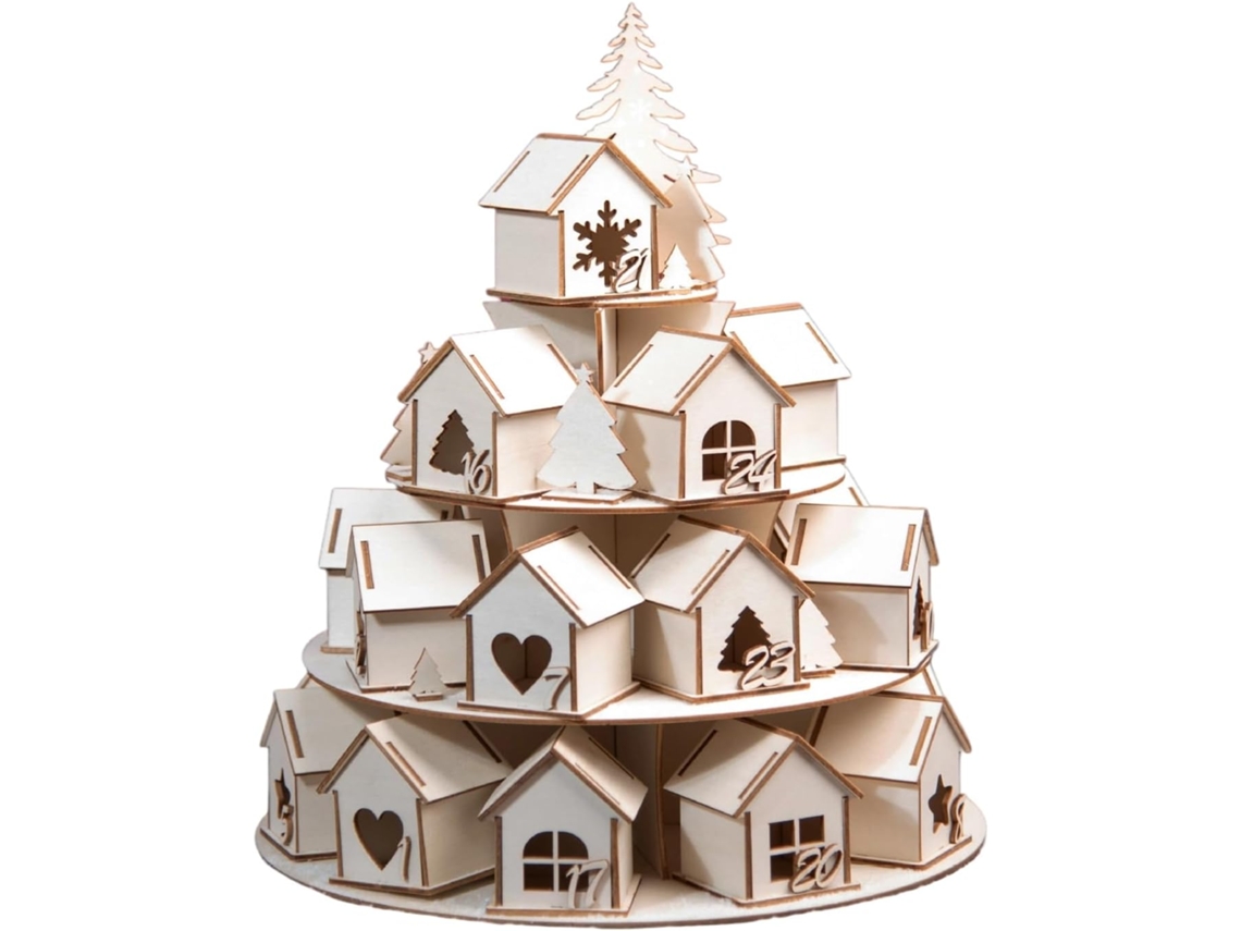 Calendário Do Advento De Natal Para Casa| Decoração Festiva Festas– 24 Calendários Do Vazios Encher– Com