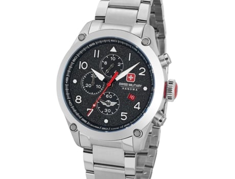 Relógio masculino prata aço inoxidável Smwgi2101501 SWISS MILITARY HANOWA