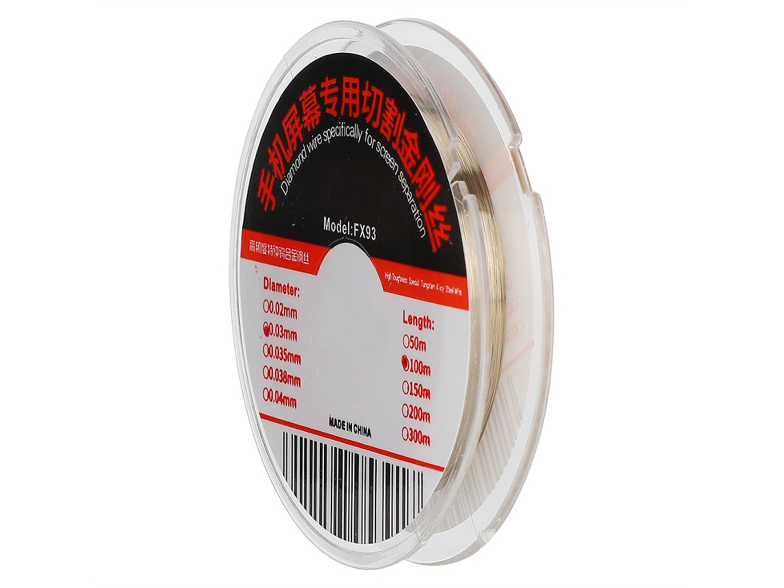 Aetheria fio de Aço Liga para Corte de Tela de Celular 0,03mm 100m Acessório Especial