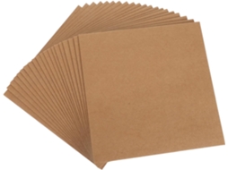 Pacote com 20 envelopes quadrados de papel kraft para cartões de visita, convites, armazenamento e embalagem de obras de arte.