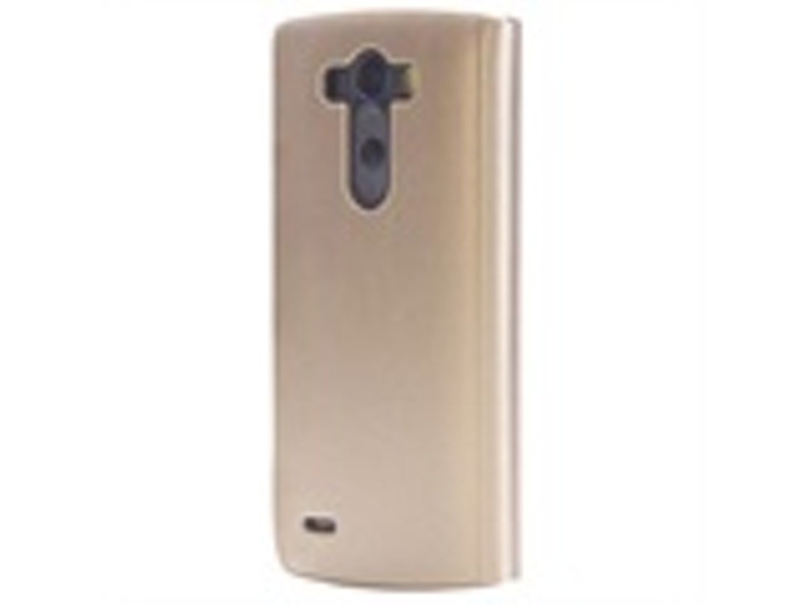 Capa com tampa e janela básica LG g3 dourado