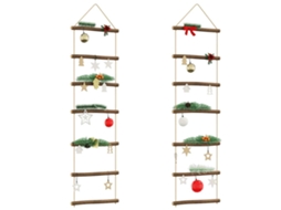 Vidaxl Decorações De Parede Forma Escada 2 Pcs 30x100 Cm Ramo Natural