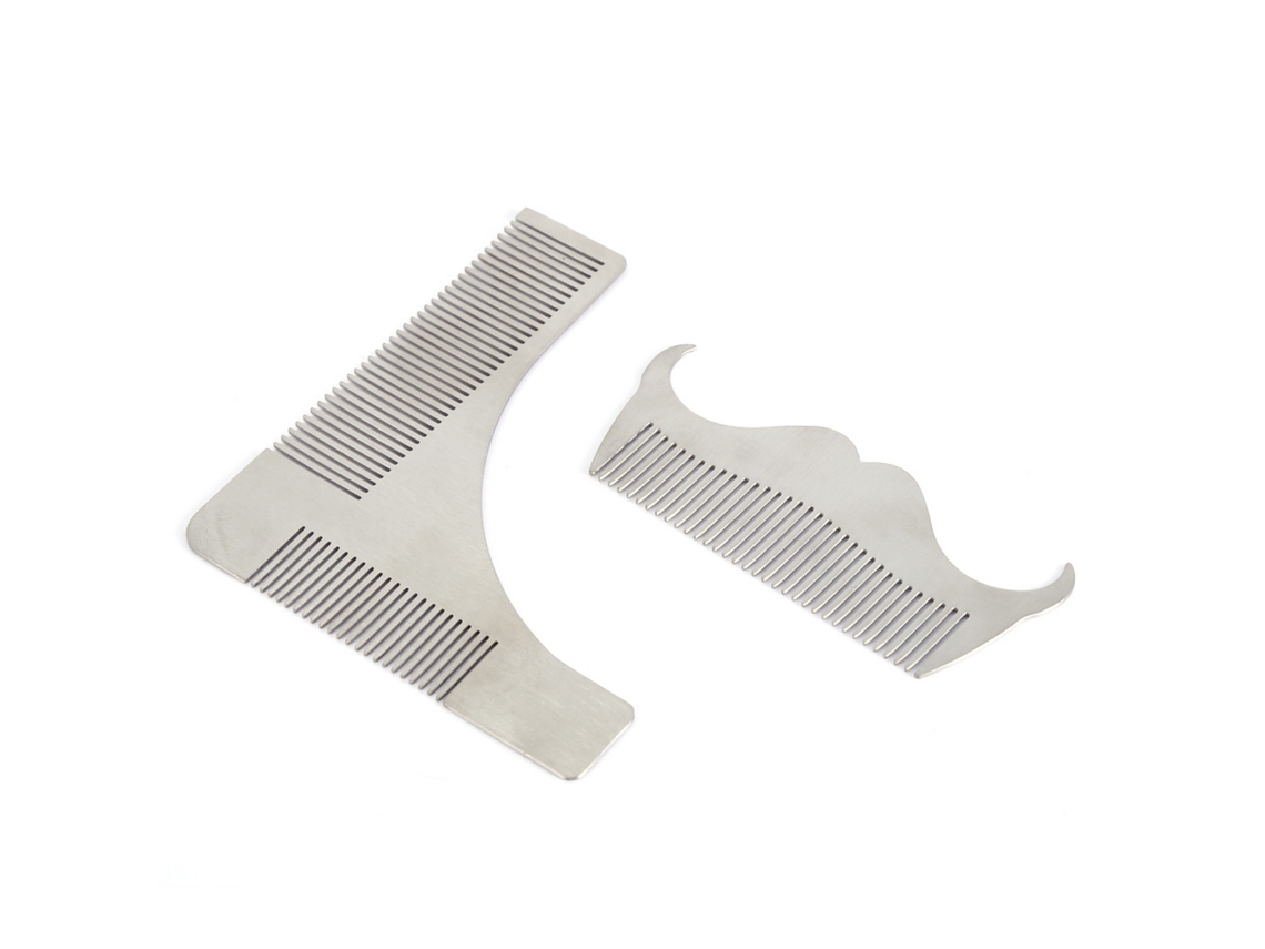 Vlrla-2pcs Aço Inoxidável Barba Shaping Styling Tool