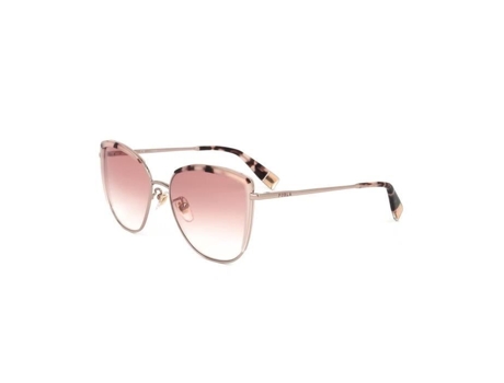 Óculos De Sol De Mulher Furla Eyewear Furla Dourado Brilhante Fur Metal Multicor