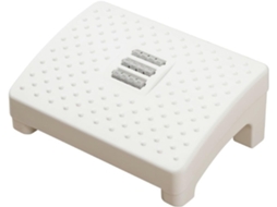 Apoio Pés Escritório Sob A Mesa Rodízios Multicoloridos (branco)