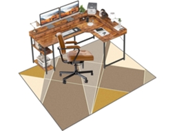 Tapete Protetor Piso Cadeira Gamer Escritório 90 X 120 Cm Piso Laminado Azulejo Azul Xunzheng, Pisos Rígidos,