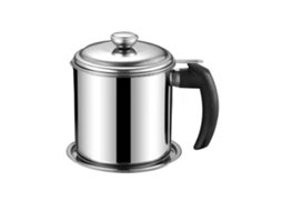 Pote filtro de óleo inox 304, grau alimentar, 1.3l, tampa anti poeira, malha fina, bandeja