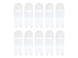 10pcs Lâmpada Led G9 dimmável 2w 500lm, equivalente a 30w halógena, para lustre, parede, 220v | S/MARCA
