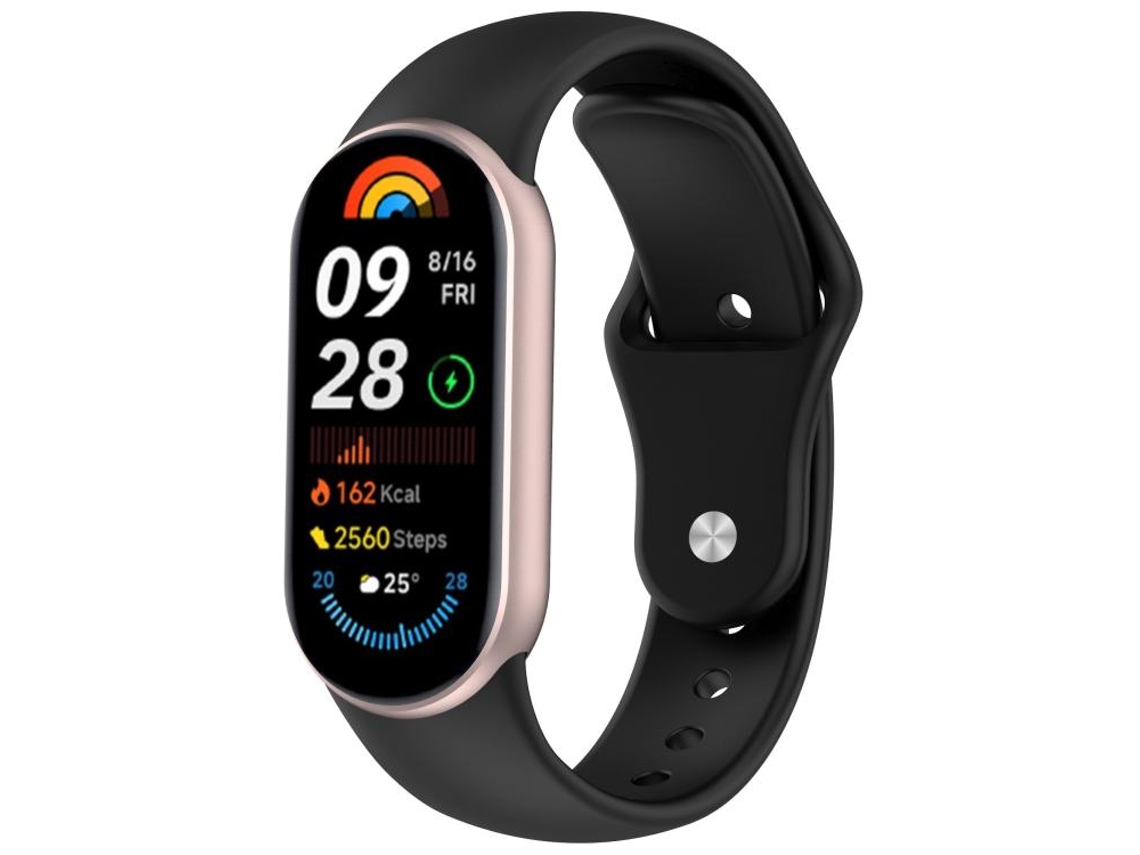 Pulseira Silicone Preta Compatível C/ Xiaomi Smart Band 10/9/8 Eda008368501b