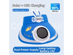 Chapéu infantil solar com ventilador, energia solar, verão DIGITALLAB