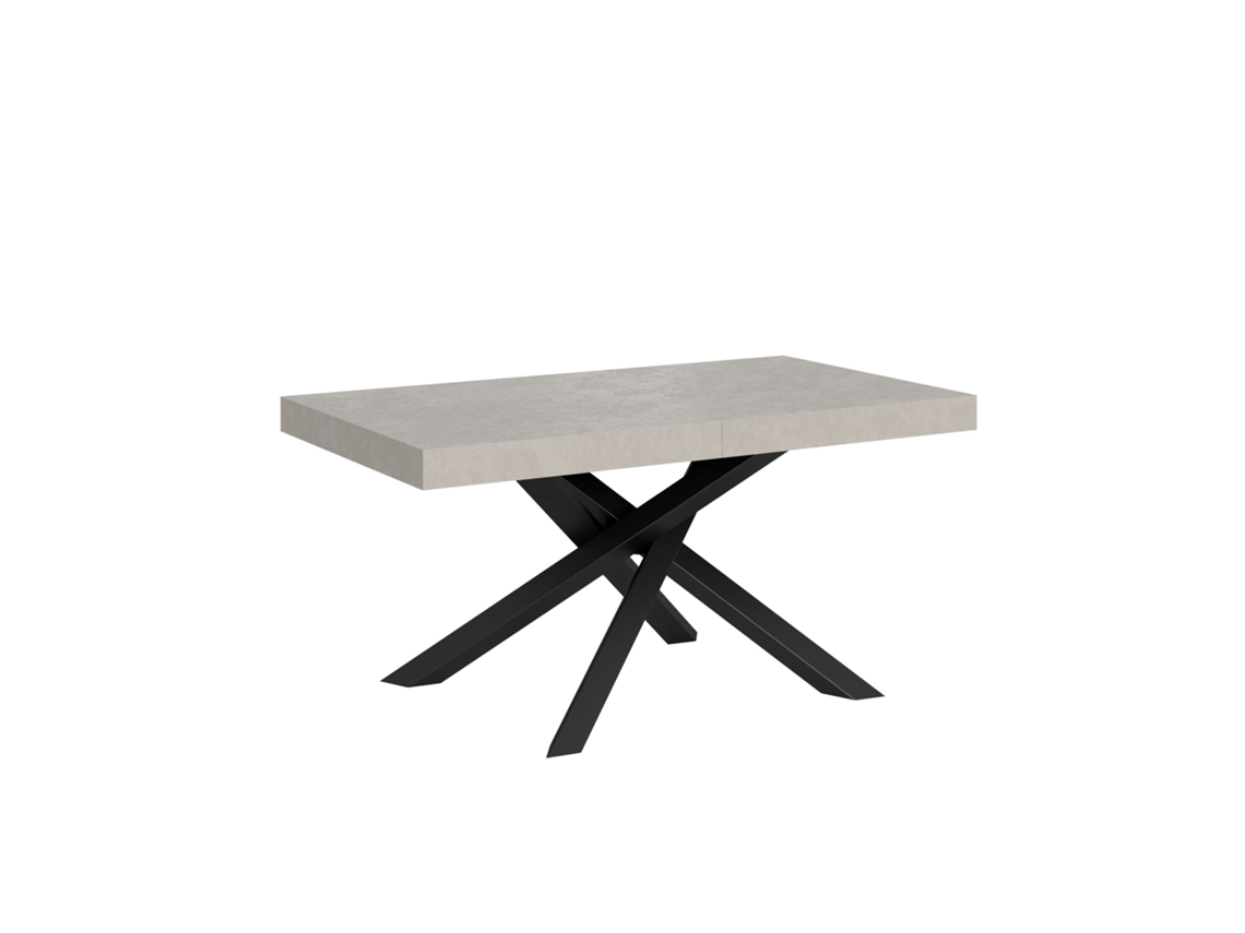 Mesa Extensível 160/420x90 Cm Volantis Cashmere Pernas Antracite Itamoby