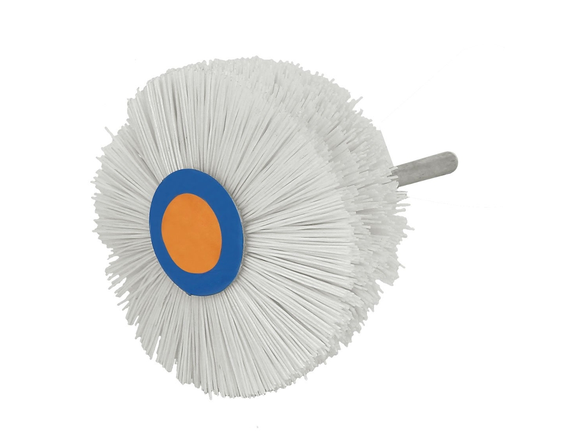 Escova de Nylon Abrasiva com Haste 6 Mm e Diâmetro 80 Grão 600, para Lixar Polir CHABERLU