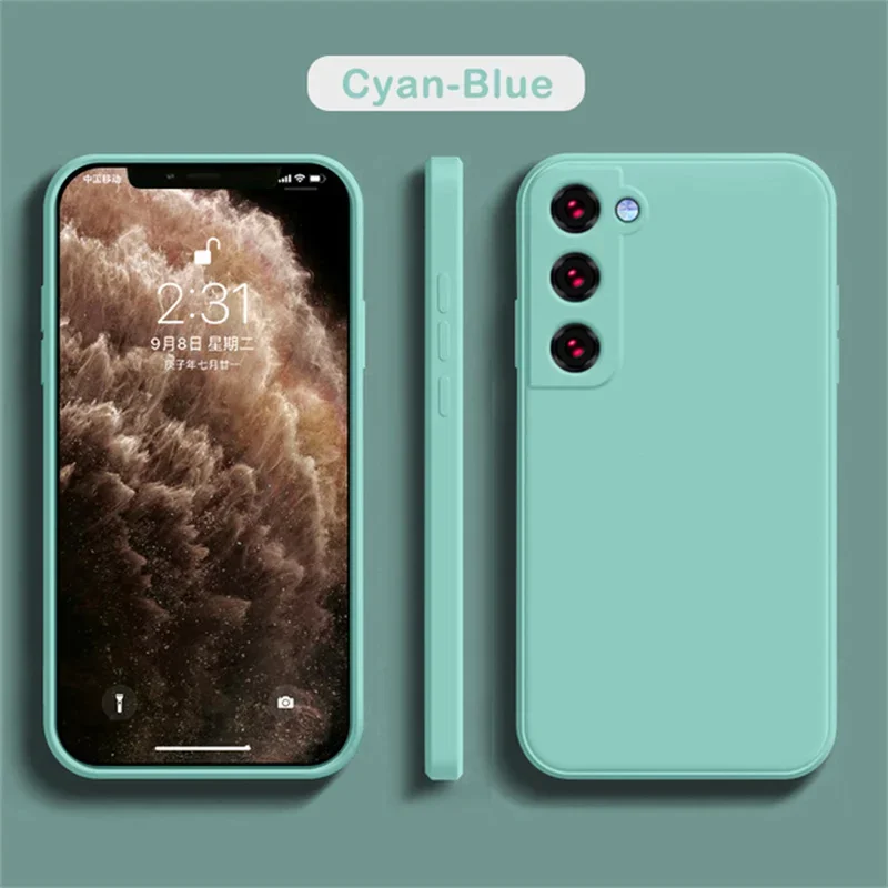 Capa De Silicone Para Celular Samsung (verde Claro, Galaxy S23 Fe), Capa Traseira Resistente A Impactos.