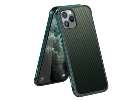 Capa Textura Fibra Híbrida Bem Protegida Elegante Para Iphone 11 Sulada Verde