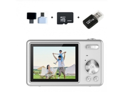 Câmara Digital Tela Lcd De 2,4 Polegadas Com Zoom De 16x E Resolução Hd 1080p (prata - Cartão De 32 Gb) Cuich