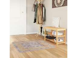 Vidaxl Passadeira Marsa Cinzento 100 X 100 Cm Poliéster E Pvc
