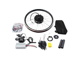 Kit de Conversão para Bicicleta Elétrica OEM, Motor de Cubo Sem Escovas, Controlador com Display Led, Preto