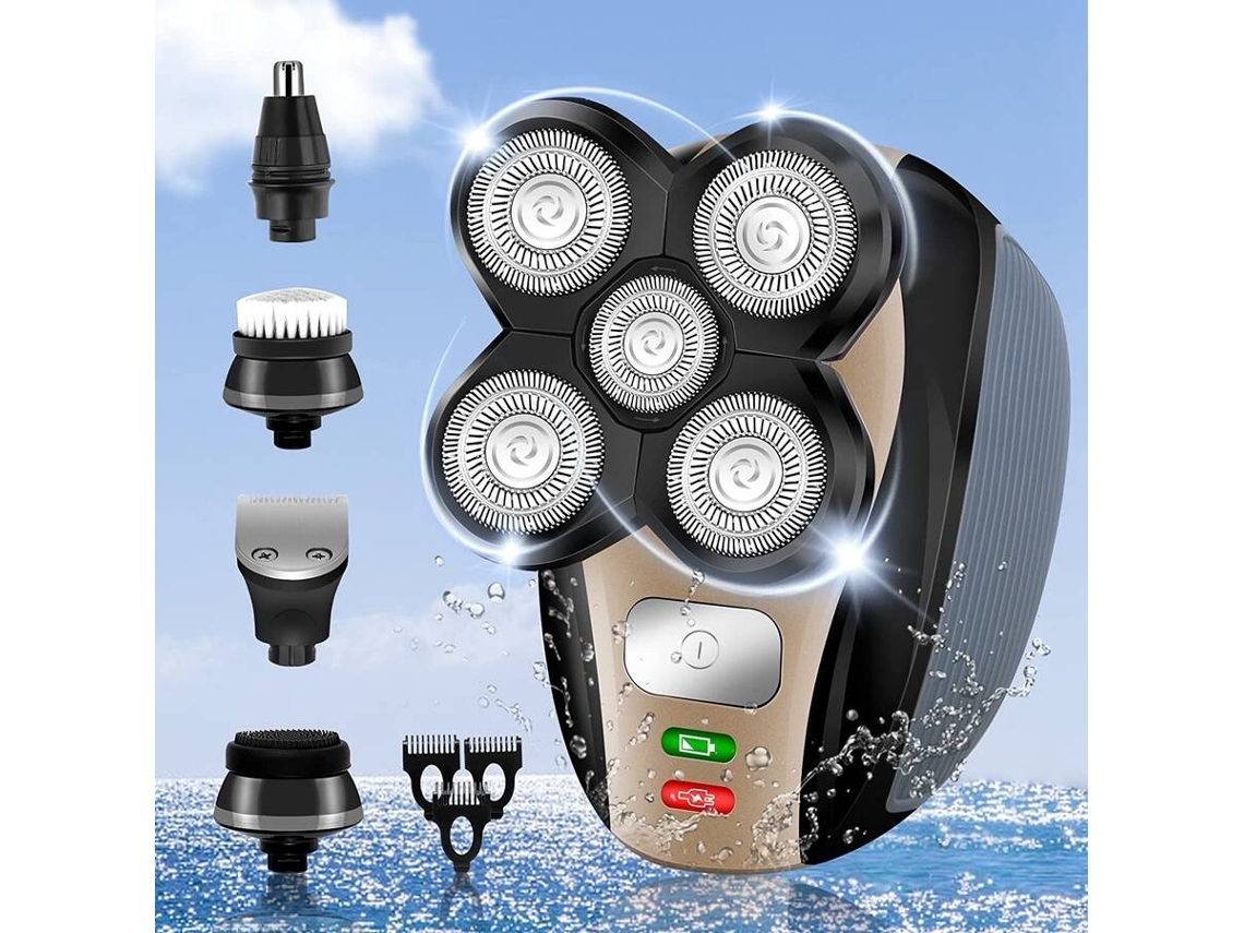 Barbeador De Cabeça Para Homens Carecas Barbeadores Elétricos 5 Em 1 Para Cabeça Careca Sem Fio*