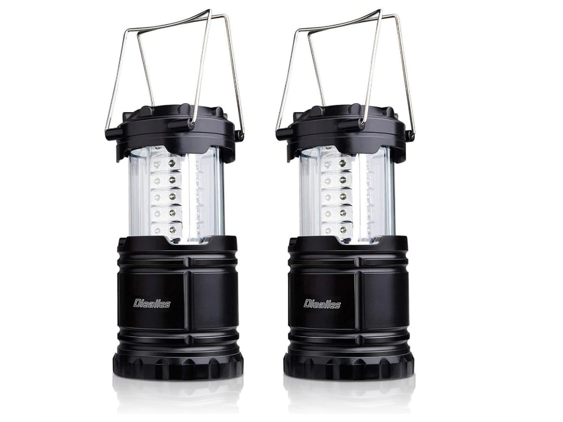 Lanterna de Acampamento BISBISOUS Kj-1285 Led Dobrável 2 Unidades Preta VIGA EUROPE
