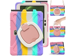 Capa de silicone híbrida Webake com suporte e alça de ombro para Samsung Galaxy Tab Active5 Pro
