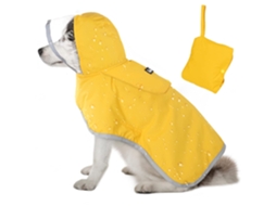 Jaqueta Pet, Impermeável, Refletor, Com Capuz, Tamanho M