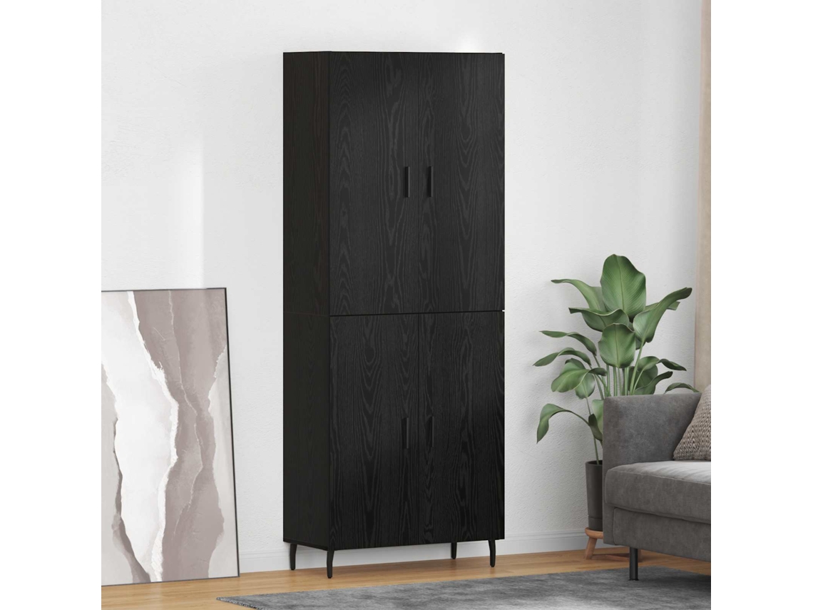 Vidaxl Buffê 2 Unid. Carvalho Preto 69,5 X 34 X 180 Cm