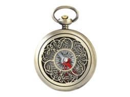 Relógio de Bolso com Bússola Vintage em Bronze para Trilhas, Infantil, Montanhismo, Portátil AQUAFORGE