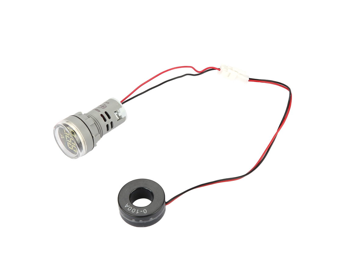 Indicador De Corrente Digital 0-100a Led Branco Sunflare