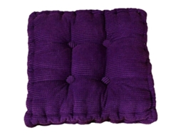 Cojín Quadrado De Cadeira Confortável Com Relleno Macio Para Interior Jardim Comedor Cadeira Lateral 40x40 Cm Cor Roxa