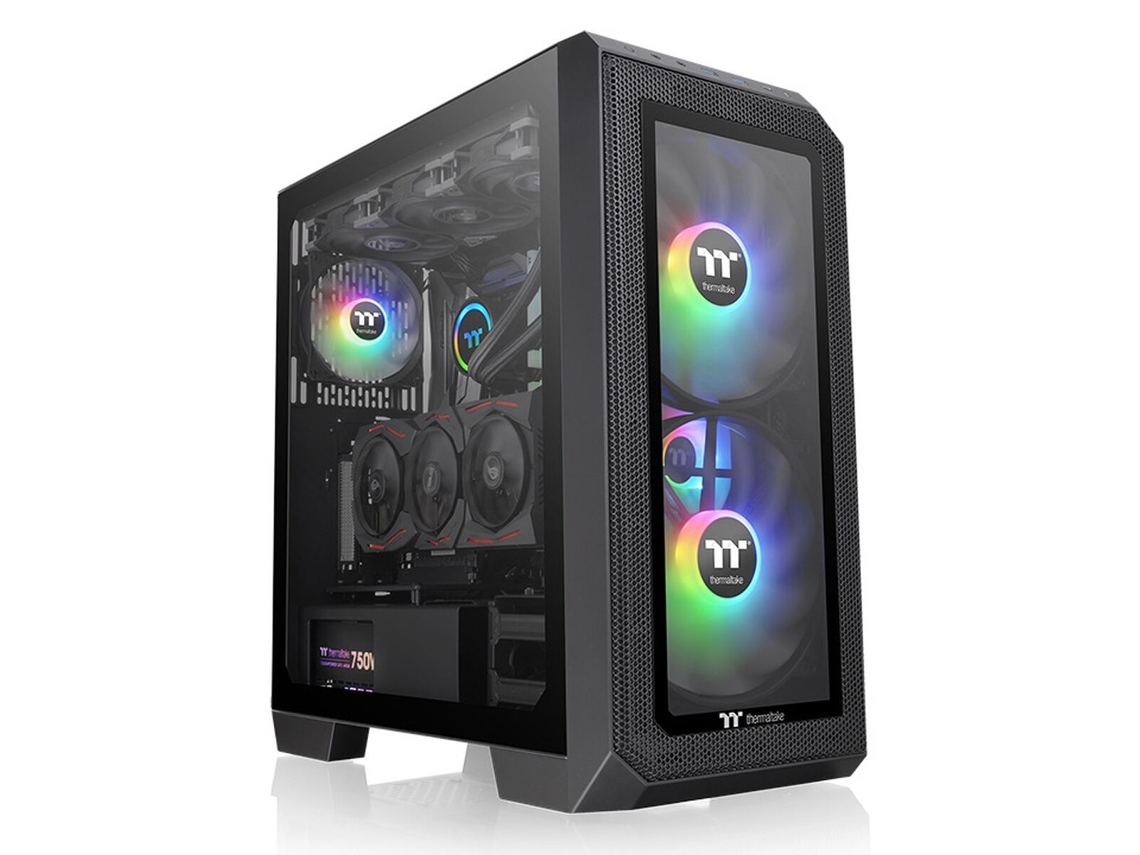 Caixa Semitorre Atx TT THERMALTAKE View 300 Mx Argb Preto Atx