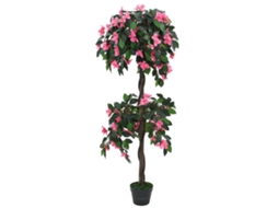 Vidaxl Planta Rododendro Artificial Com Vaso 155 Cm Verde E Rosa