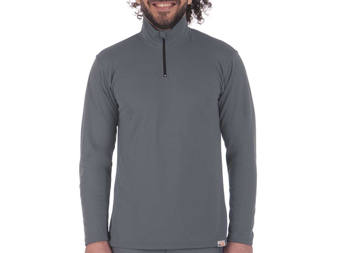 Zip Up Camiseta Homem de Manga Comprida Uv Pro Cinzento 2Xliq-Uv
