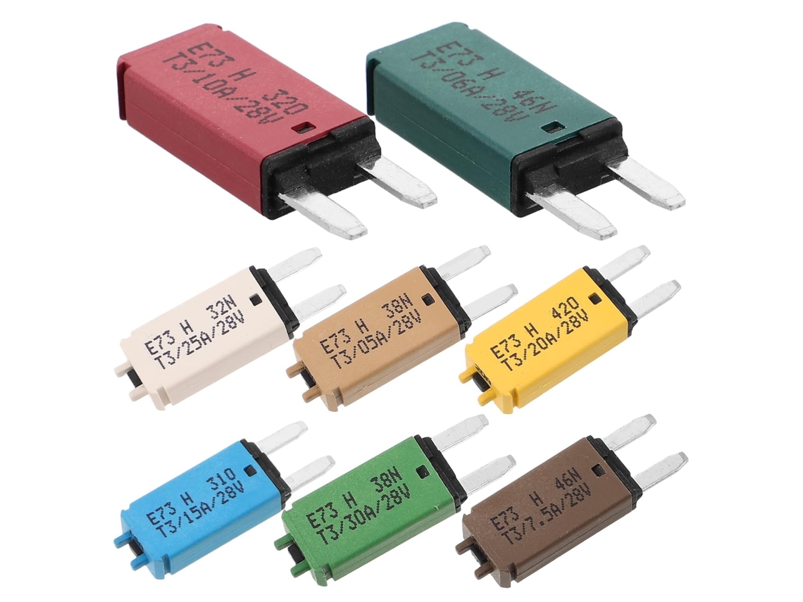 Kit De 8 Fusíveis Automotivos De Baixo Perfil, Padrão Micro, Para Camping, Barcos, Carros, Ônibus E Caminhões.
