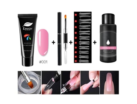 15ml/4pcs Poly Gel Set Gel De Construção Rápida Para Extensões De Unhas Poly Gel Kit Nail Art Para Extensões De Unhas Solução Deslizante Limegirl