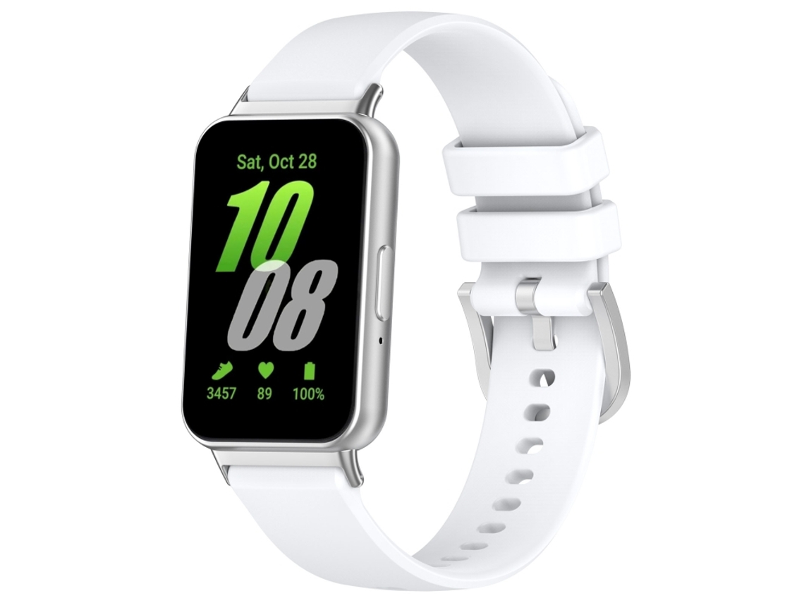 Bracelete para Samsung Galaxy Fit 3 Sm r390 Silicone Brilhante Branco XIAOMOYU