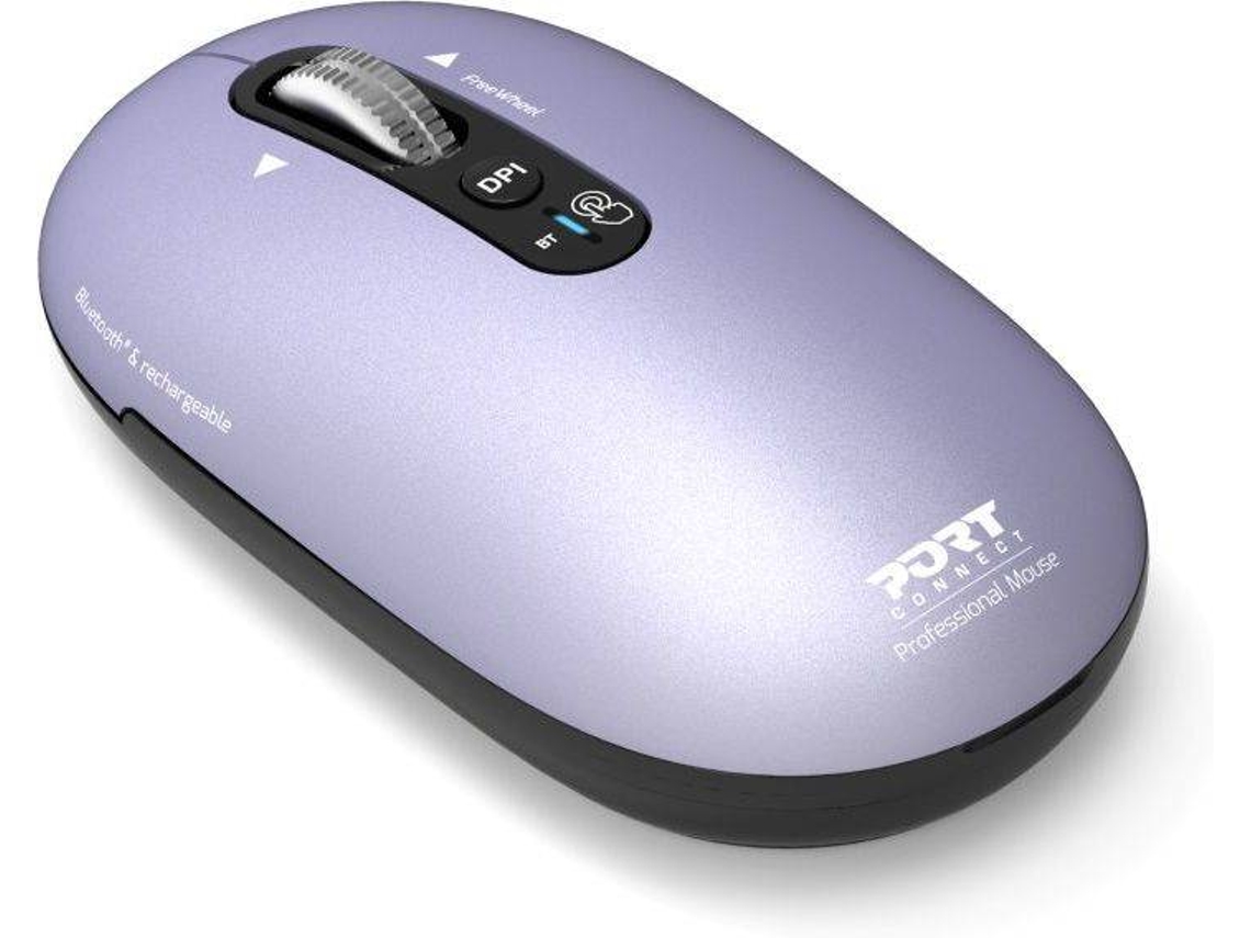 Rato Wireless PORT DESIGNS Pure Mac (3200 DPI - Lilás)