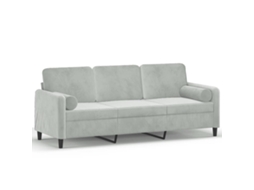 3-seater Sofa, 3-seater Sofas Vidaxl Cinzeto Veludo (n/a)