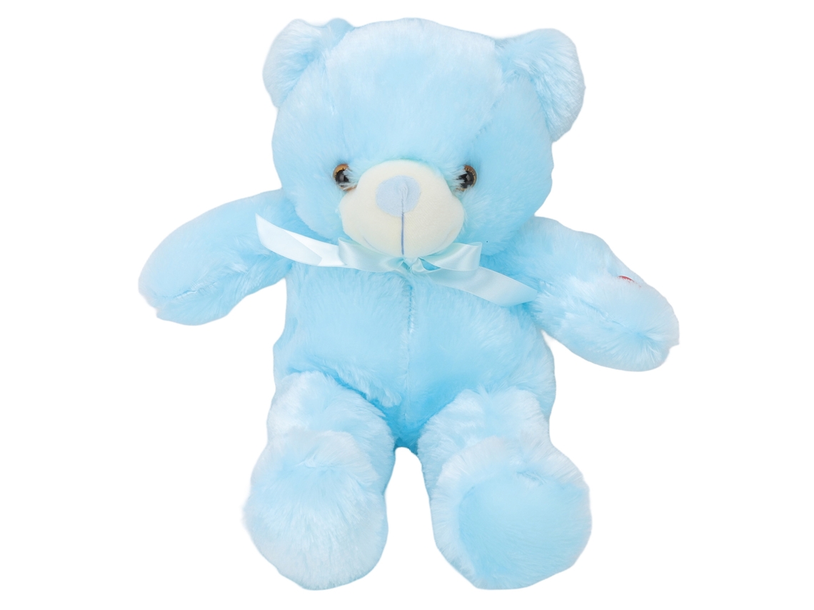 Urso de pelúcia interativo e colorido com luzes LED WalshLXq de 50 cm com sensor de movimento para crianças e lanterna noturna.