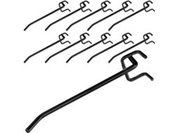Ganchos De Ferro Preto Shineofi Painel Perfurado, 4mm De Espessura, 2, 5a 10cm De Comprimento, Pacote Com 30 Peças