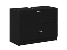 Armário de Banheiro com Gaveta Carvalho Preto 78x37x59 cm MAISON EXCLUSIVE