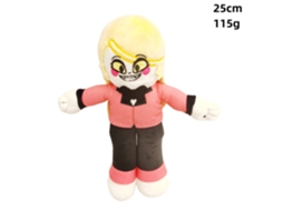 Brinquedo de Pelúcia Hazbin Hotel Boneco Jester do Inferno, Casaco Rosa e Cabelo Amarelo GOKOCO