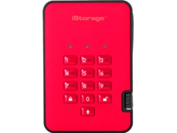 Disco HDD externo ISTORAGE diskAshur 2 Vermelho 1 TB (Vermelho - 1 TB - USB 3.1)