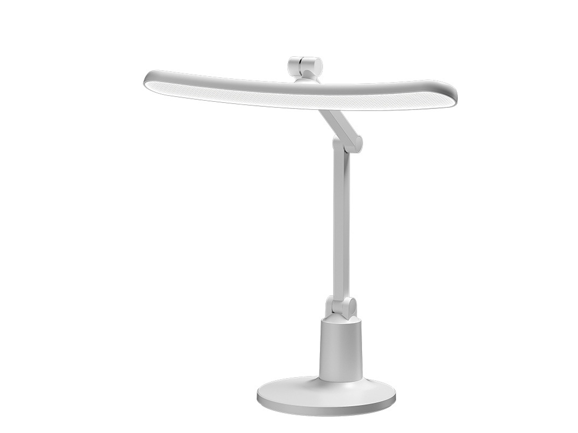 Candeeiro De Mesa Articulado Recarregável Lente Larga 3 Tons Luz Proteção Ocular