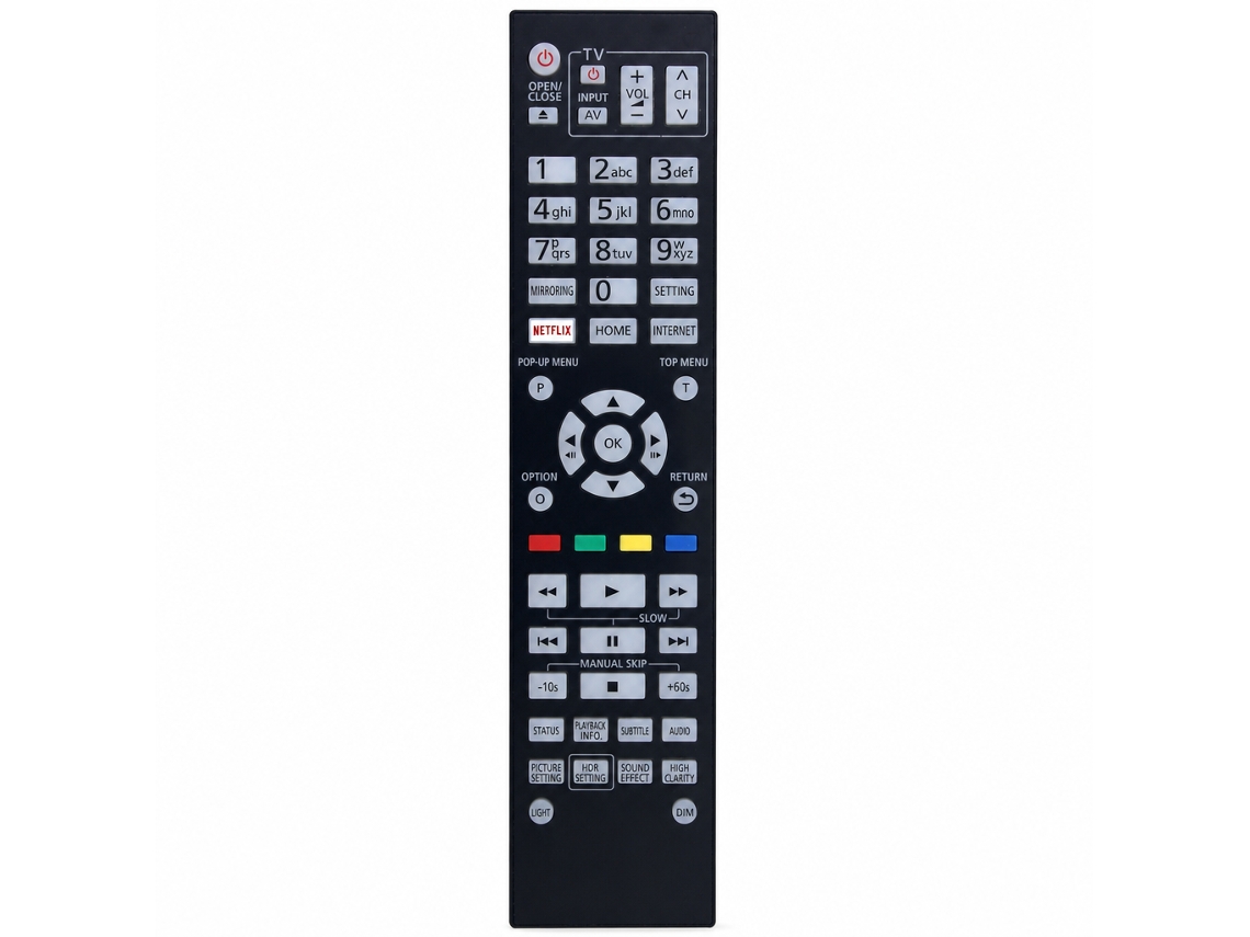 Comando À Distância De Substituição Para Tv Panasonic Compatível Com N2qaya000172_dae