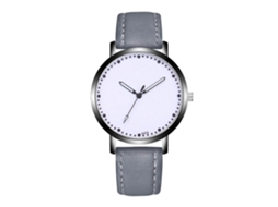 Reloj De Pulsera De Aleación Analógico De Cuarzo Con Dial Redondo Para Parejas Gris